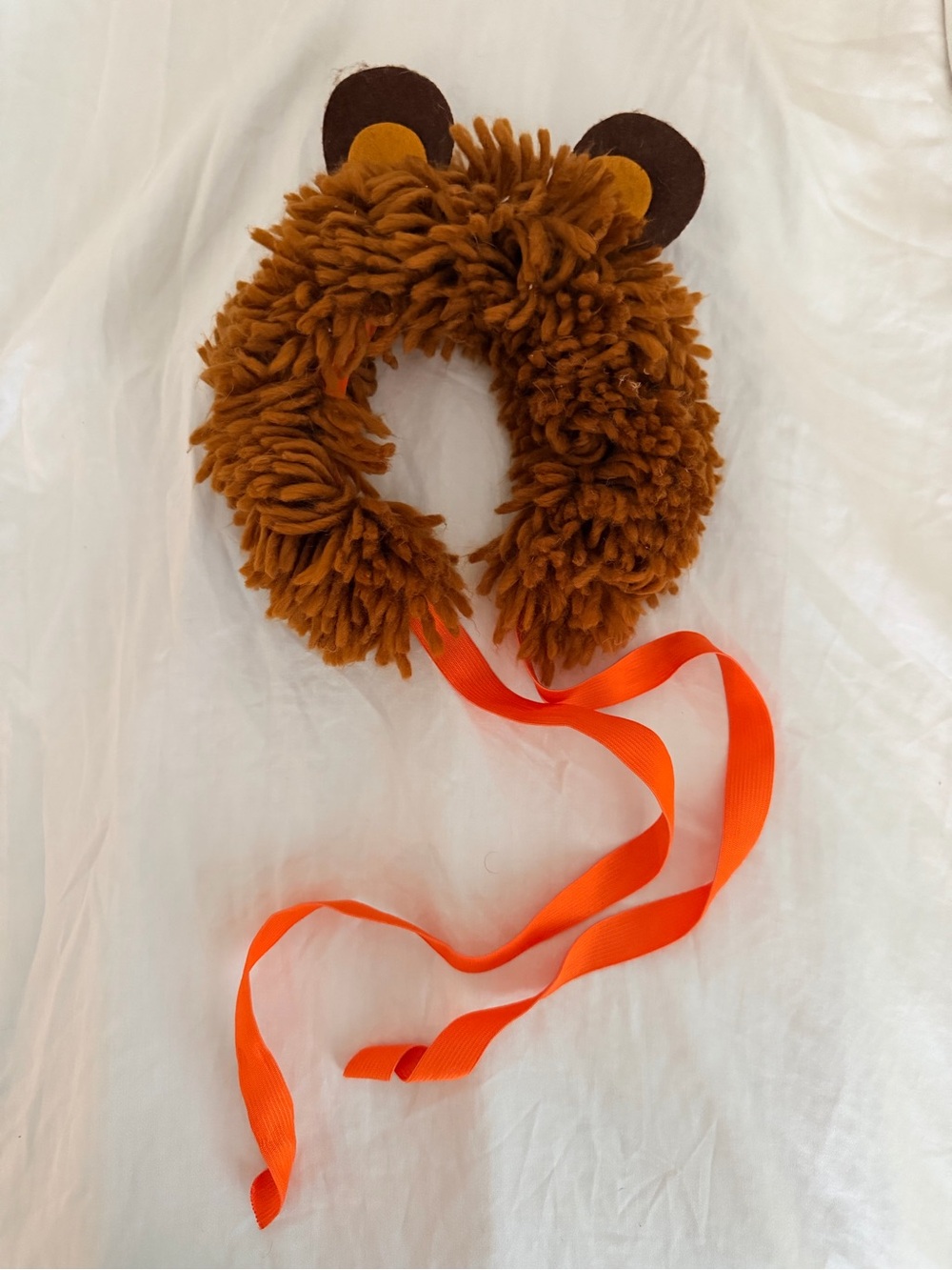 Meri Meri Kids Plush Lion Mane Headband with Orange Elastic
